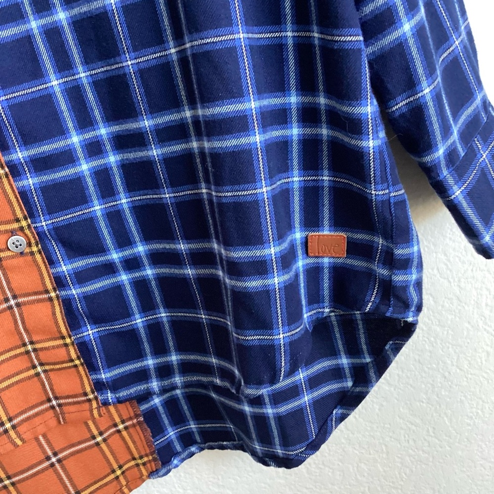 \Peace Love World\ Two-Tone Plaid Button Down - Picture 9 of 16